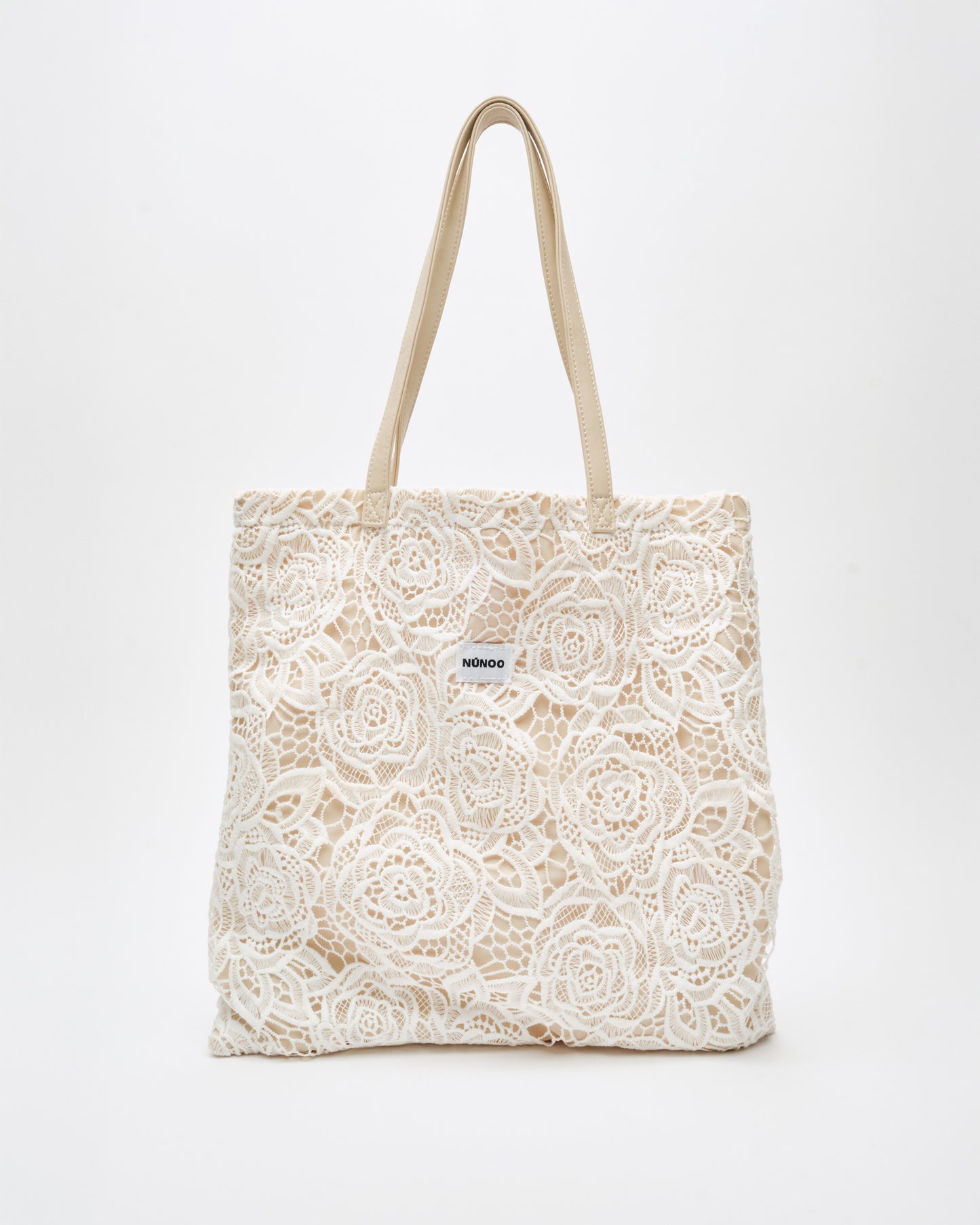 Núnoo Shopper Lace Warm Grey Large Warm Grey