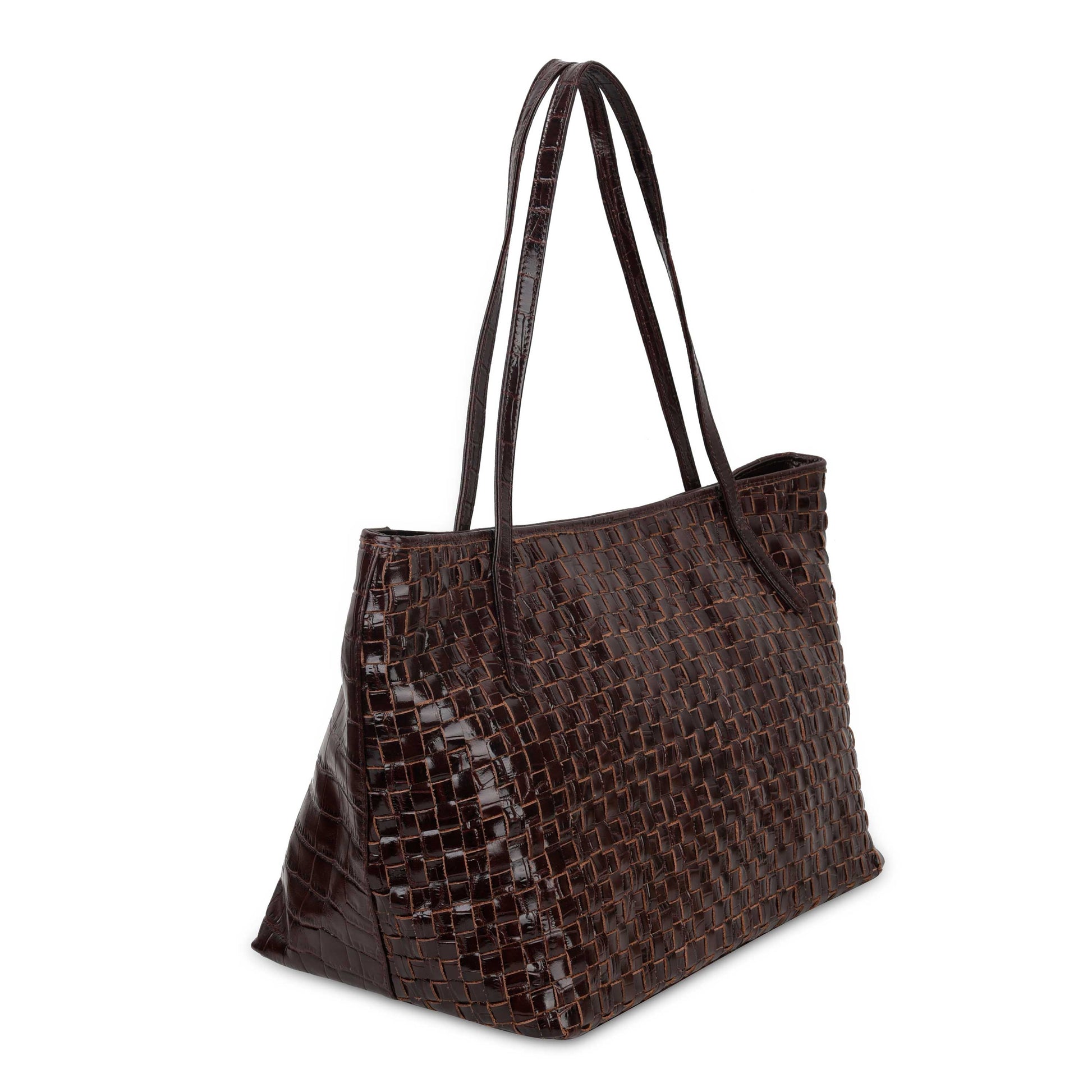 Núnoo Shopper Texas Braided Dark Brown Shoulder bags Dark brown