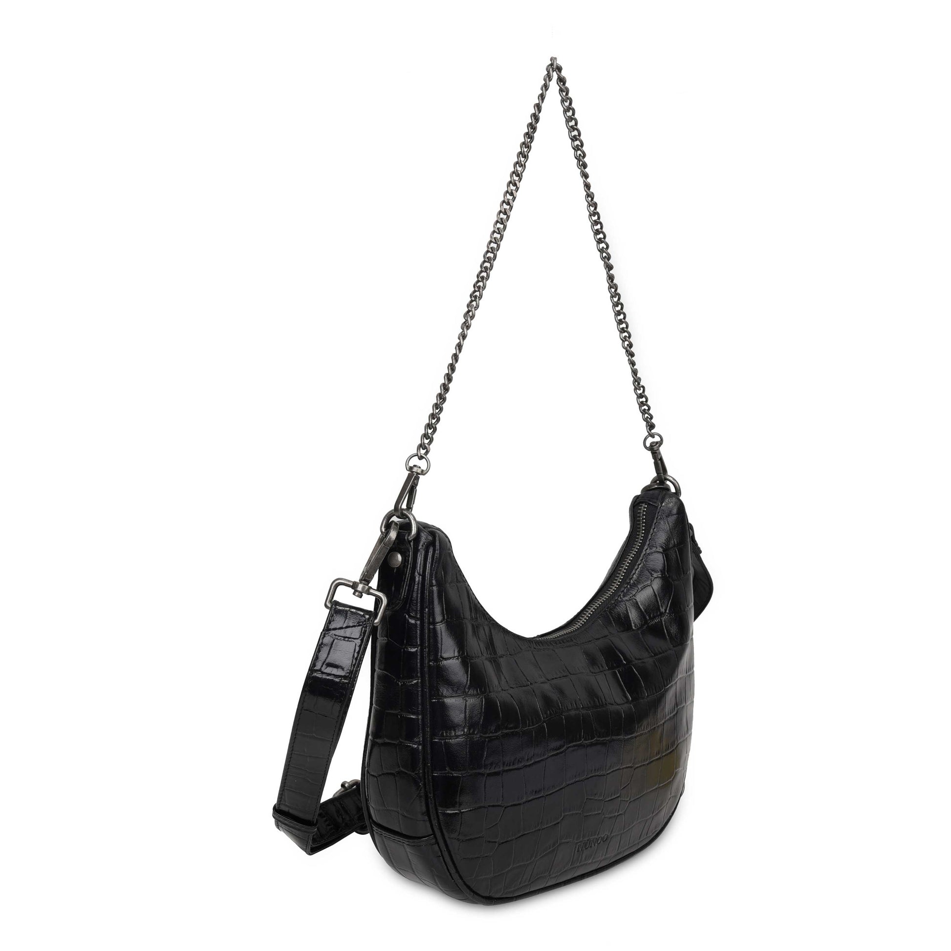 Núnoo Skye Texas Black w. Antique Silver Shoulder bags Black