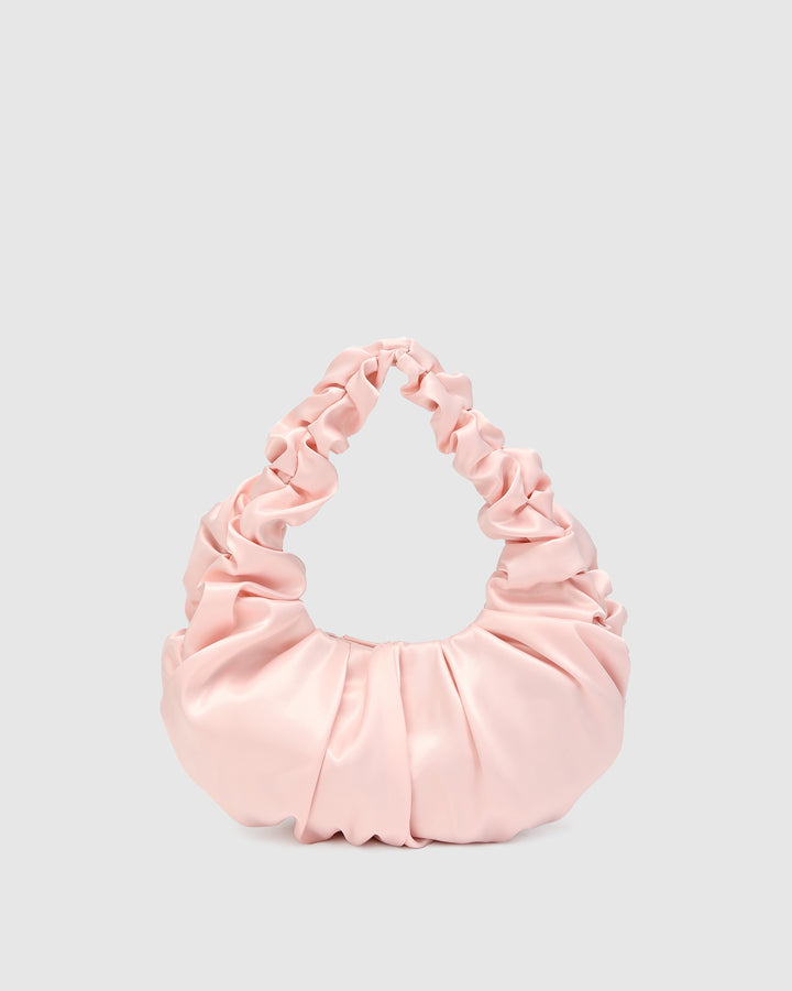 Núnoo Small Agnes Draped Satin Light Pink Small bag Light pink