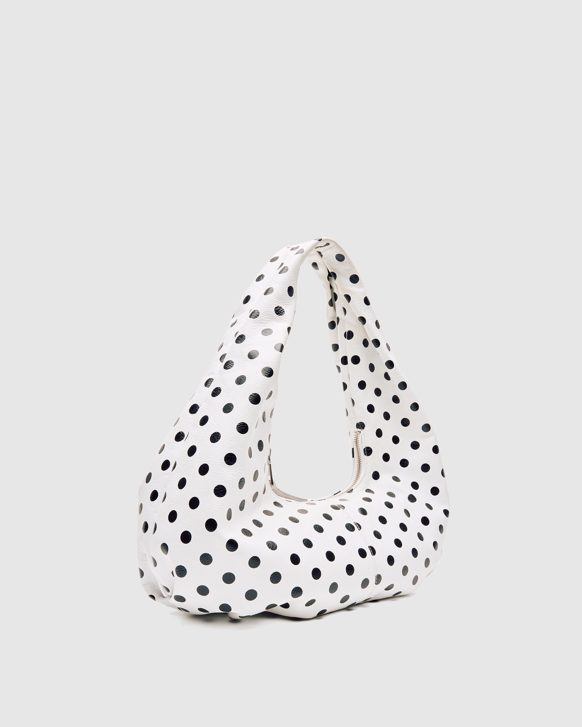 Núnoo Small Alma Draped Polka White/Black Medium White/Black