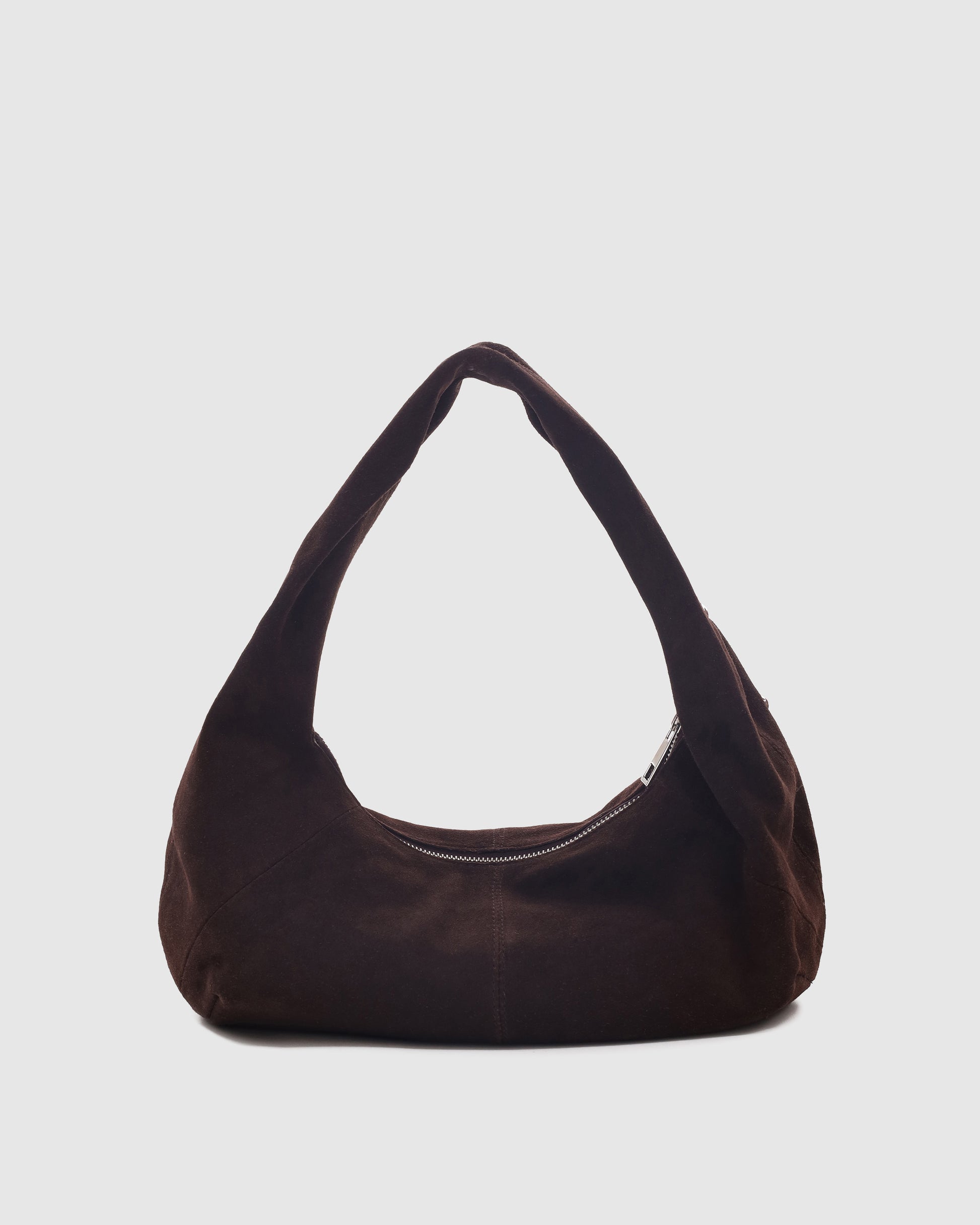 Núnoo Small Alma Rivet Suede Chocolate Large Chocolate