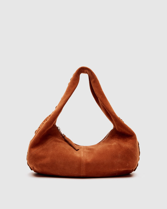 Núnoo Small Alma Scallop Suede Redwood Medium Redwood