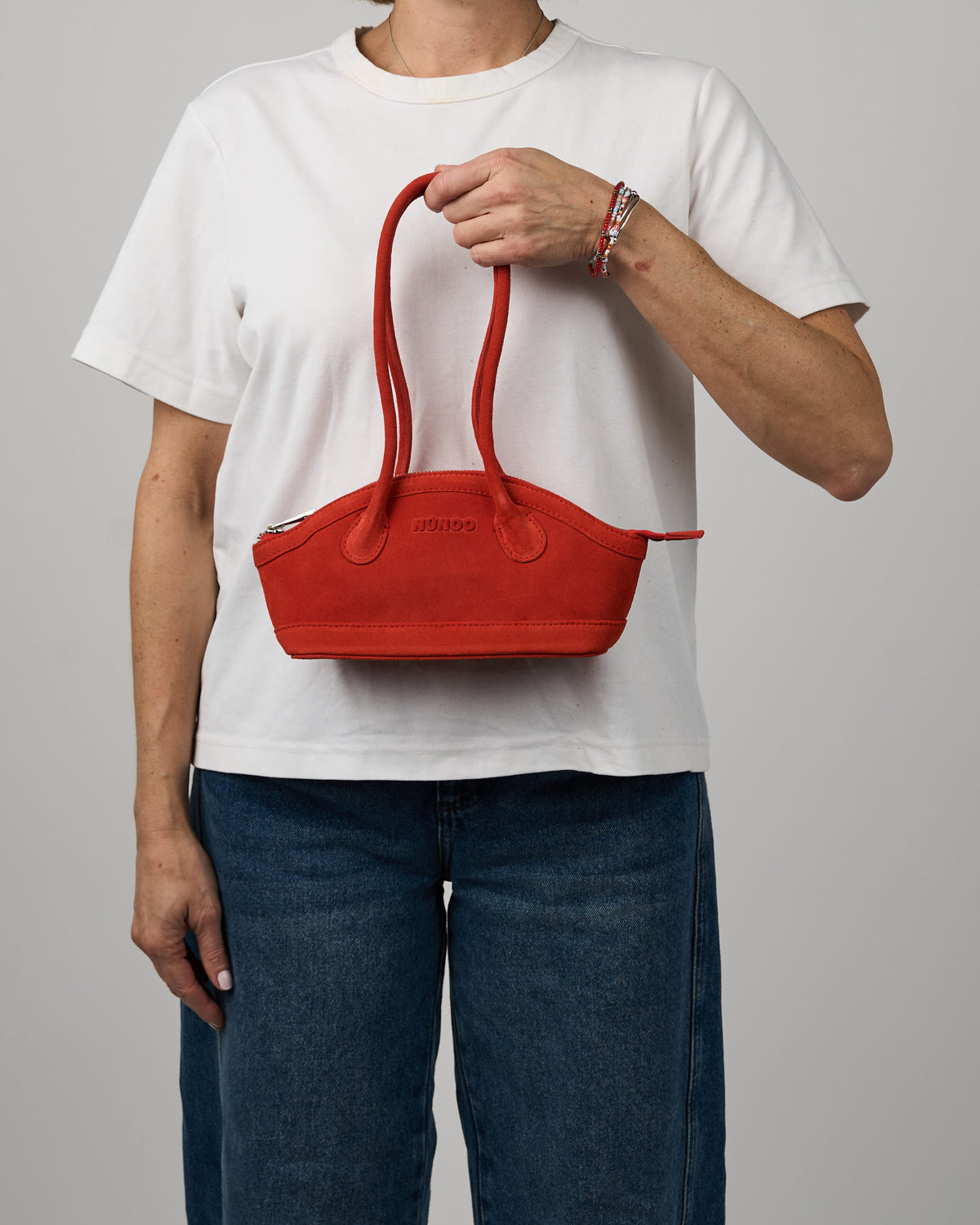 Núnoo Small Ayo Suede Red Small bag Red