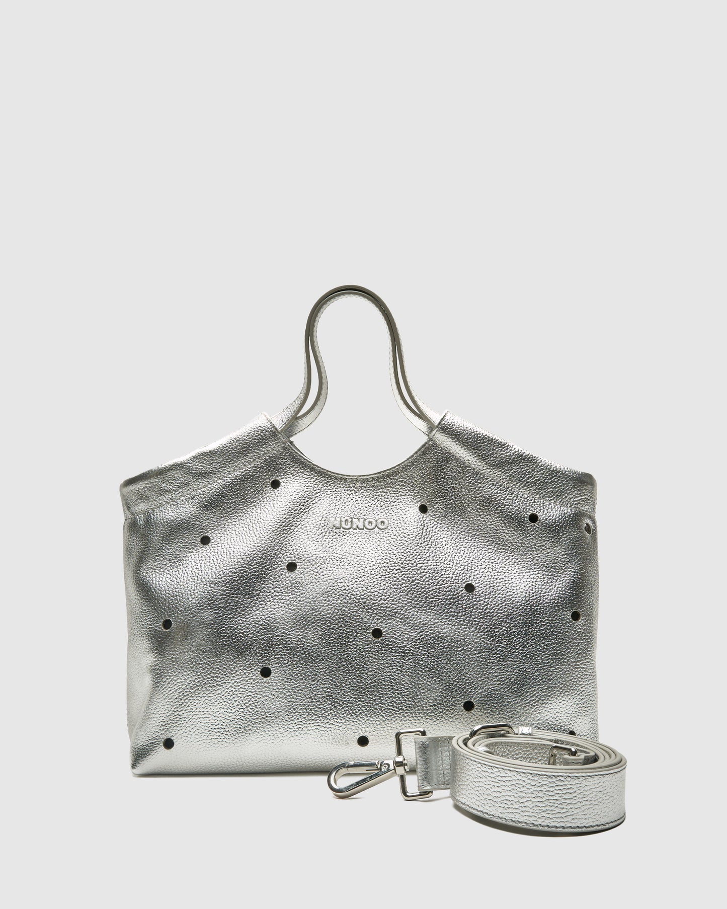 Núnoo Small Bellis Metallic Silver Large Silver