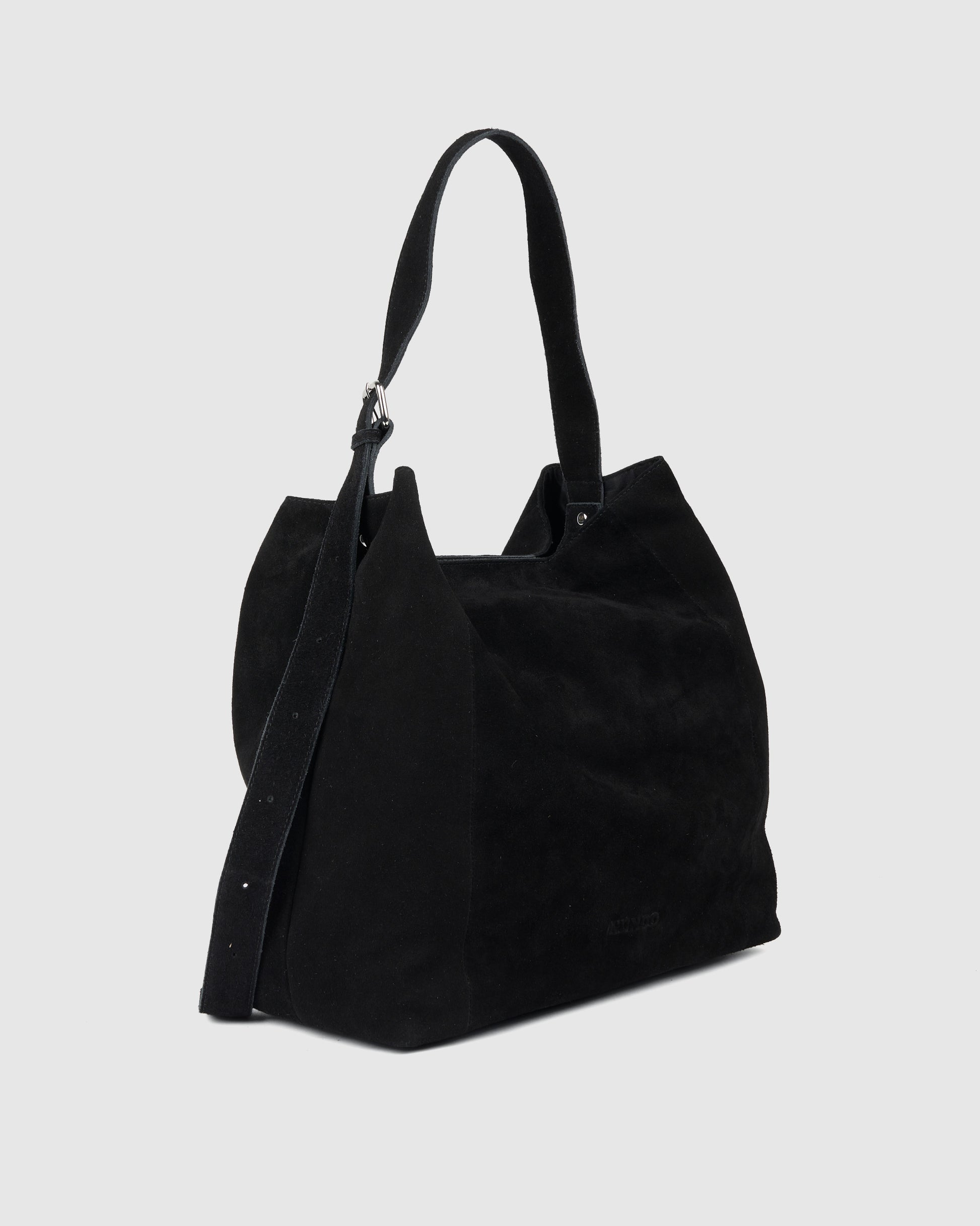 Núnoo Small Bellis Scallop Suede Redwood Large Black