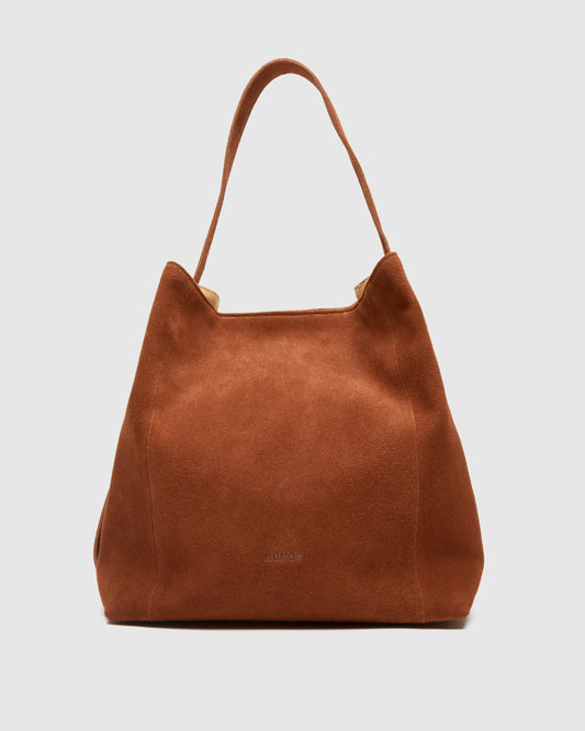 Núnoo Small Bellis Scallop Suede Redwood Large Redwood