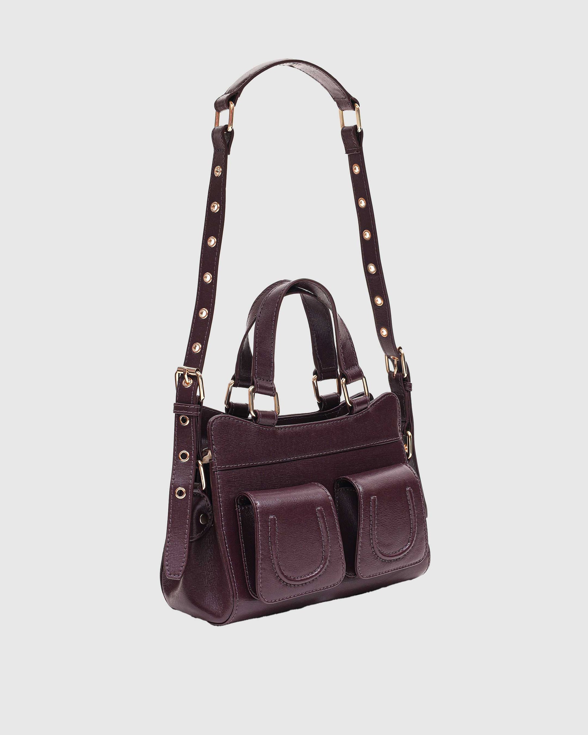 Núnoo Small Cher Bag Florence Bordeaux w. Gold Medium Bordeaux