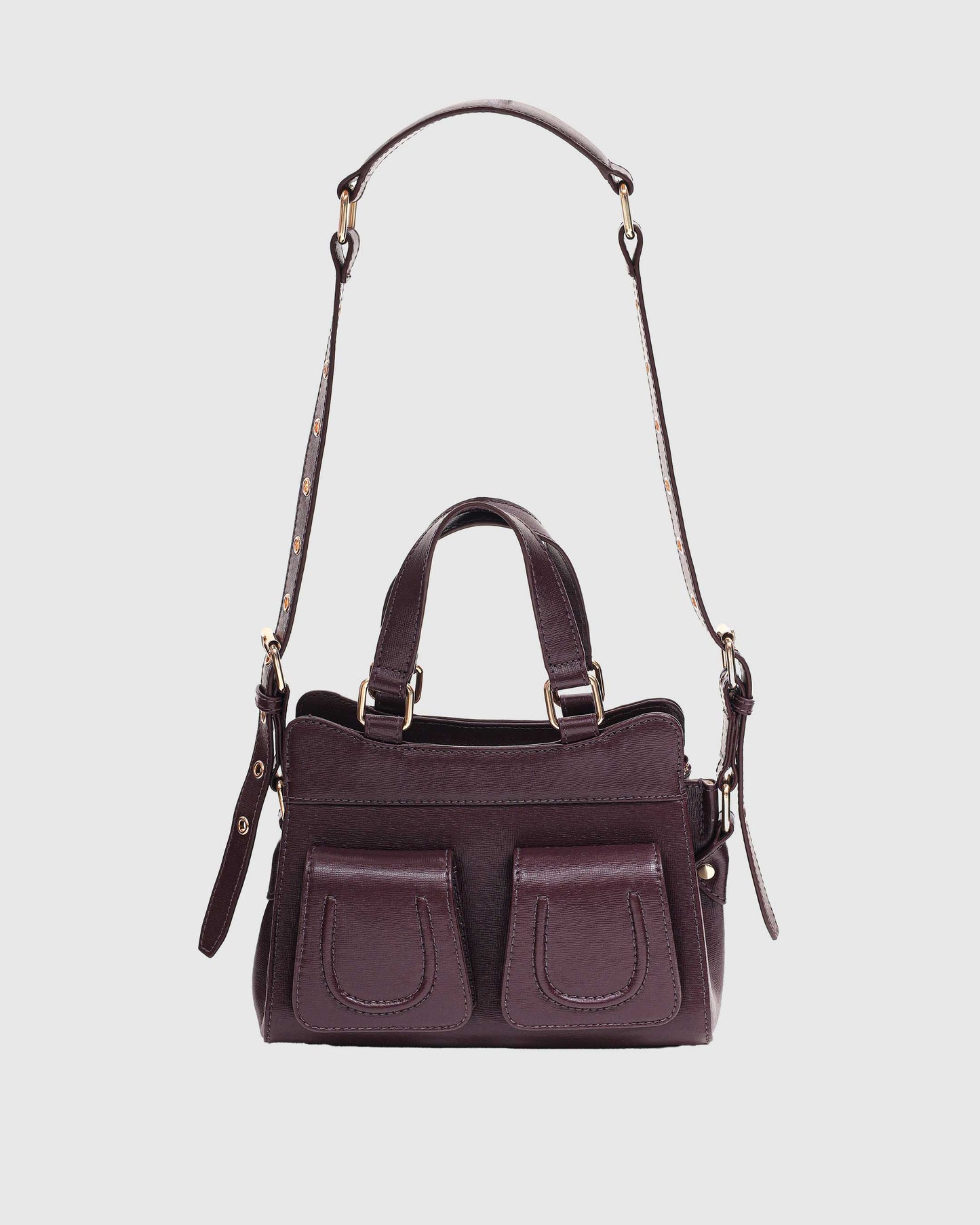 Núnoo Small Cher Bag Florence Bordeaux w. Gold Medium Bordeaux