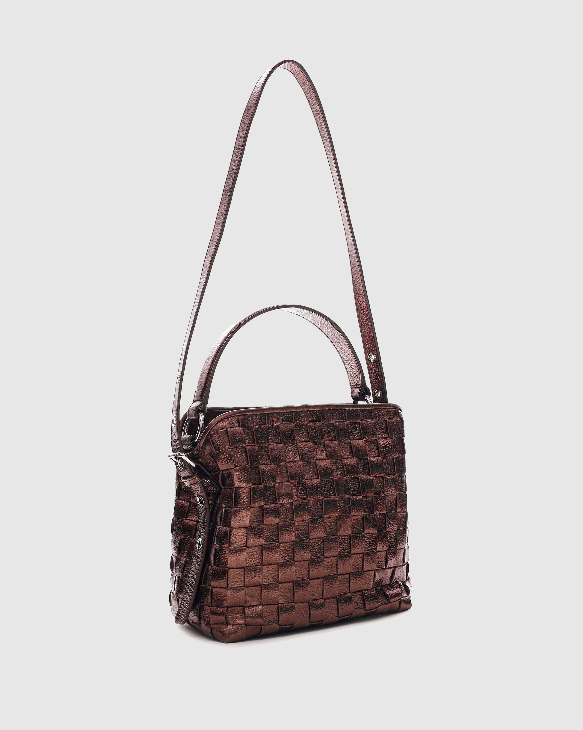 Núnoo Small Chiara Braided Metallic Brown Medium