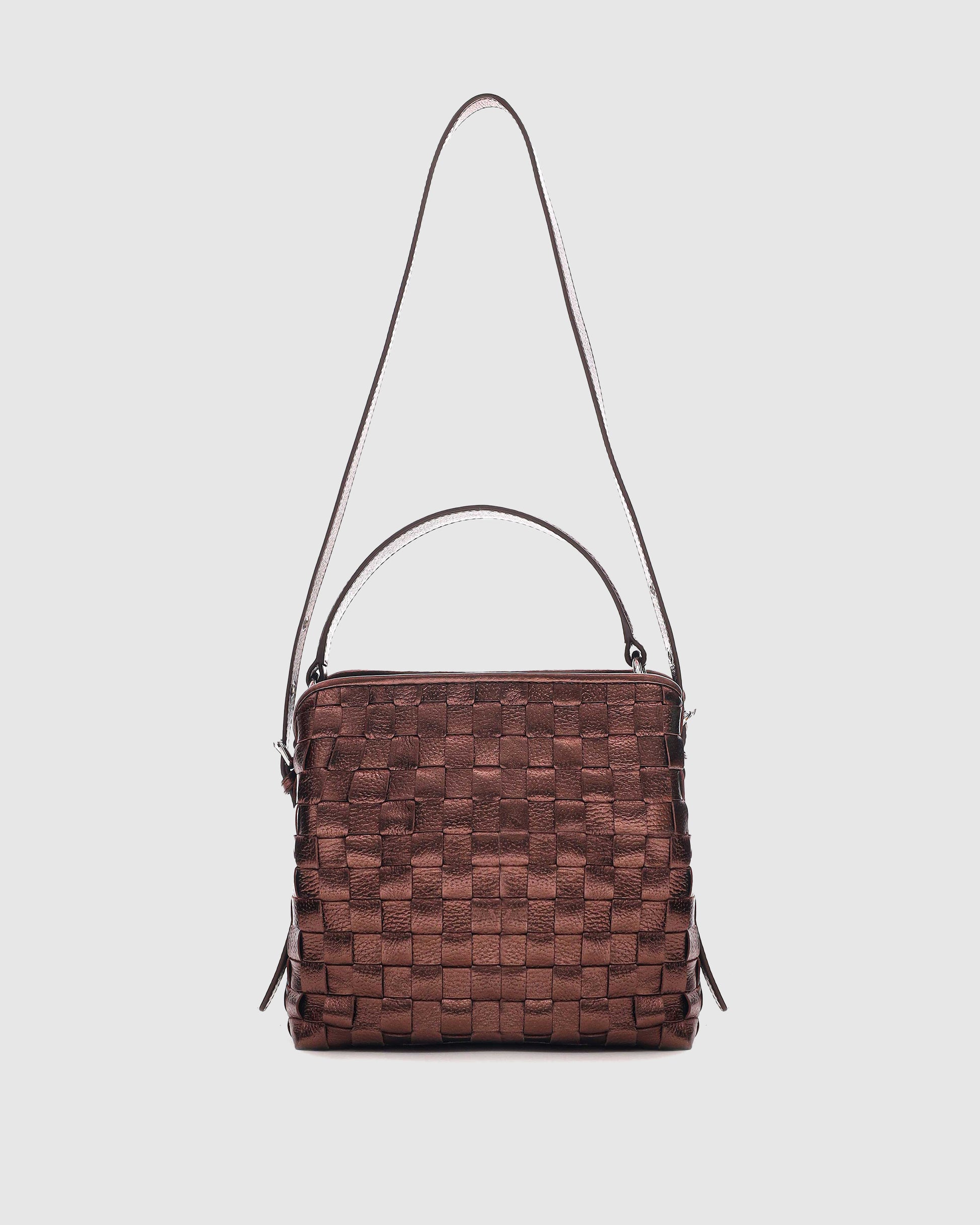 Núnoo Small Chiara Braided Metallic Brown Medium