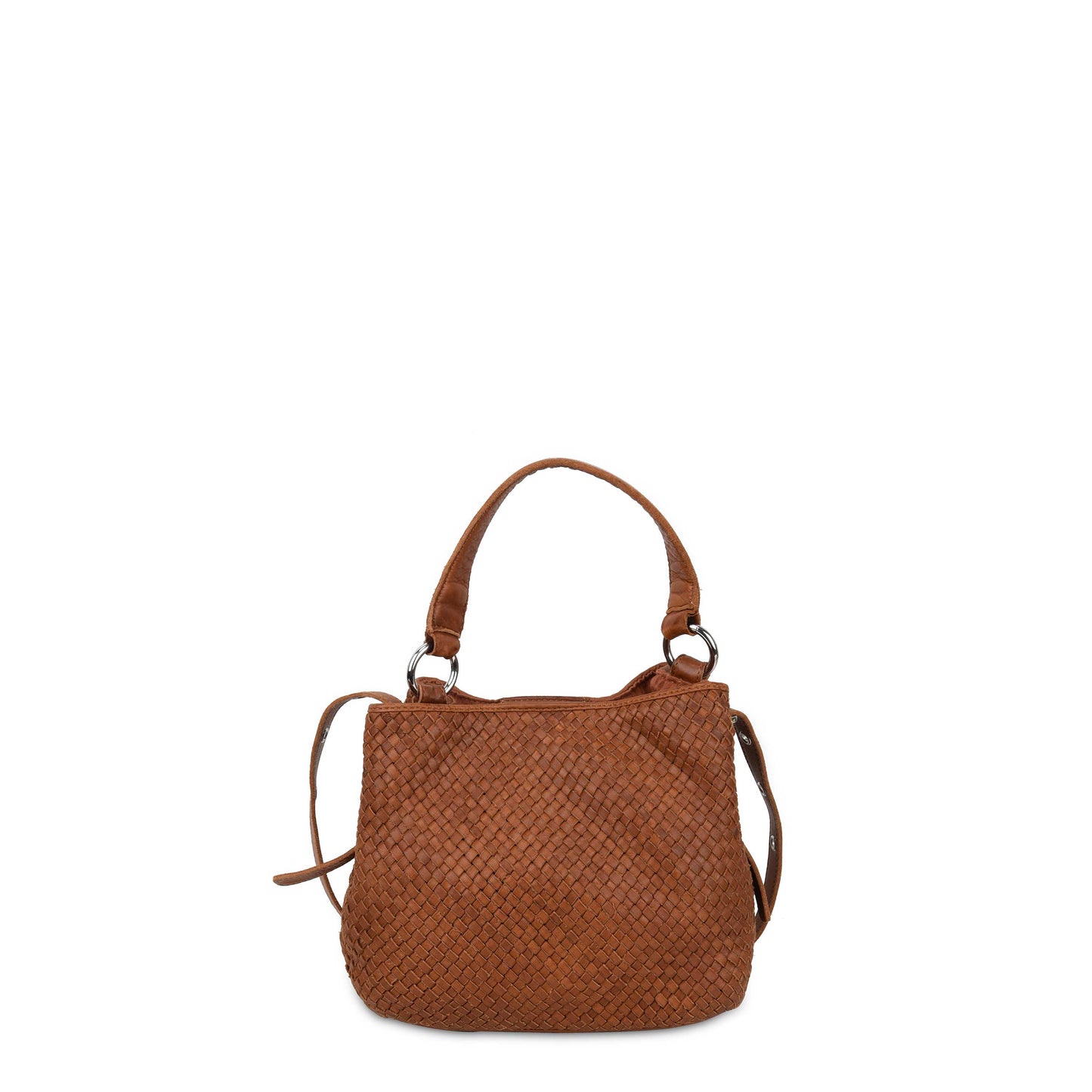 Núnoo Small Chiara Mini Braided Mountain Cognac Shoulder bags