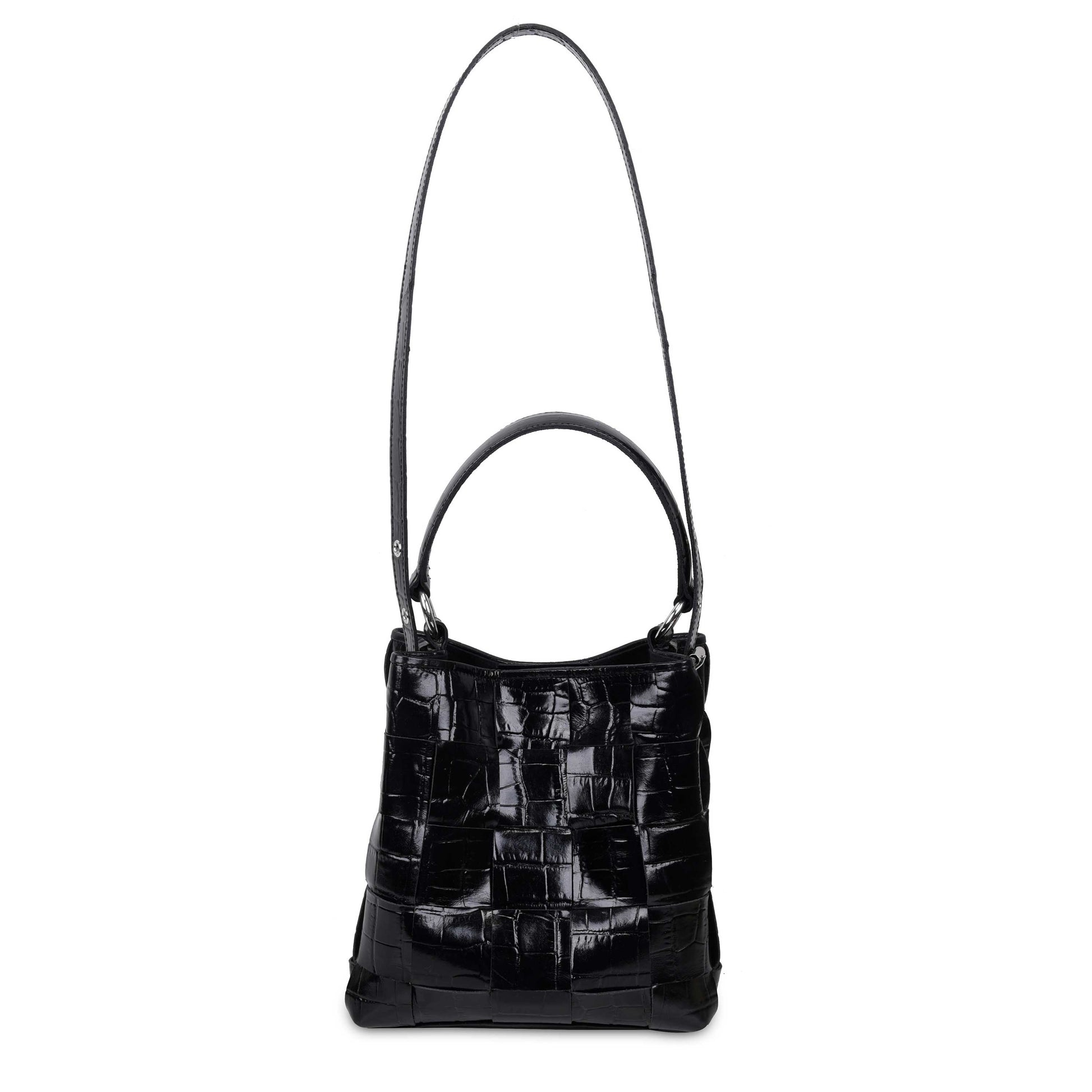 Núnoo Small Chiara Texas Braided Black Shoulder bags Black