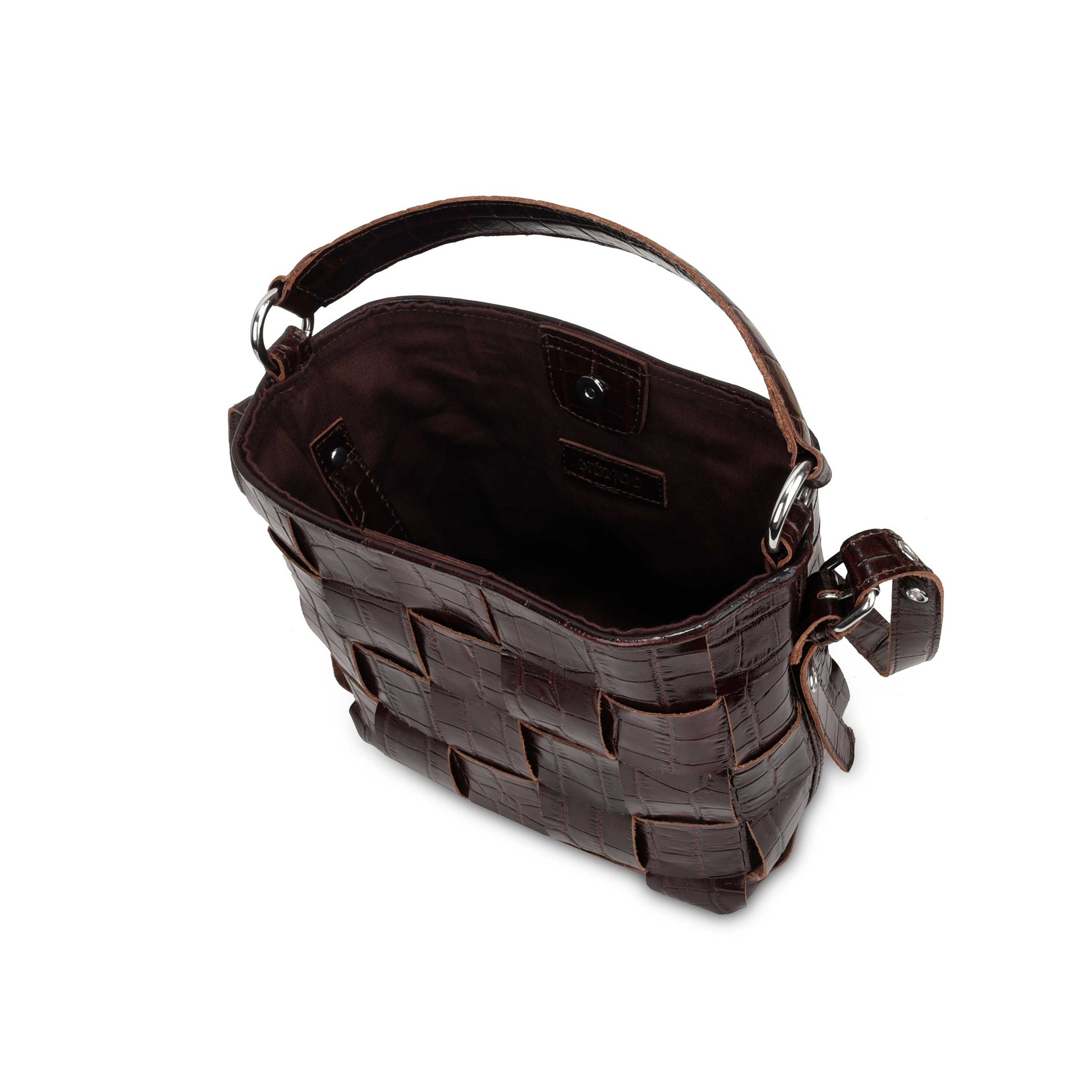 Núnoo Small Chiara Texas Braided Dark Brown Shoulder bags Dark brown