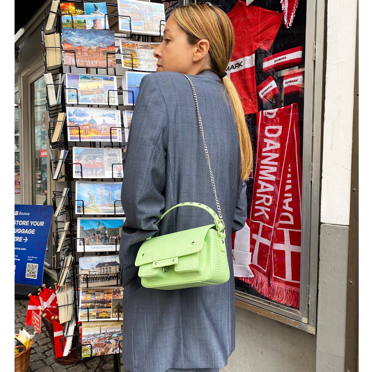 Núnoo Small Honey Lizard Mint Small bag Mint