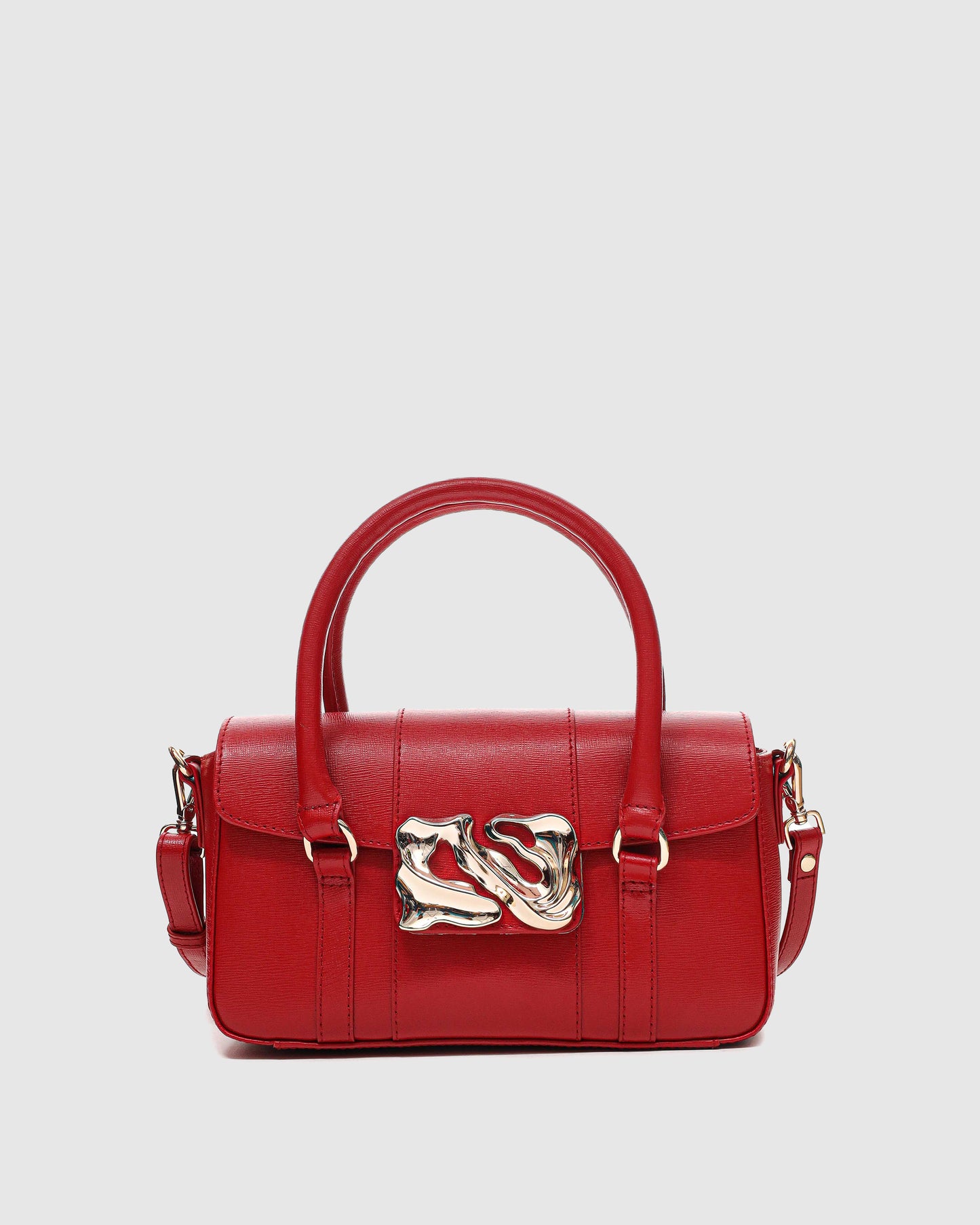 Núnoo Small Maggie Icon Florence Bright Red w. Gold Small bag