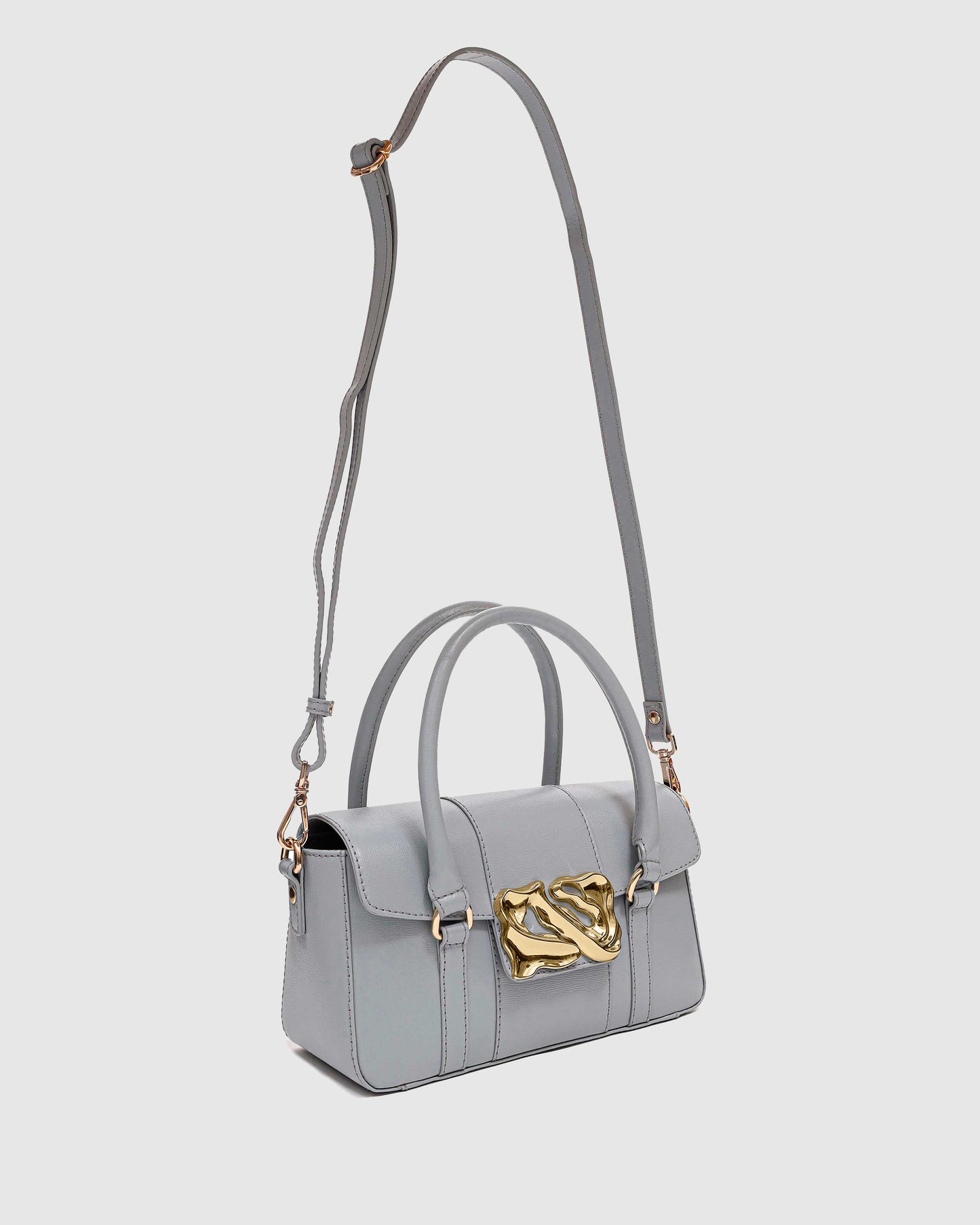 Núnoo Small Maggie Icon Florence Light Grey w. Gold Small bag