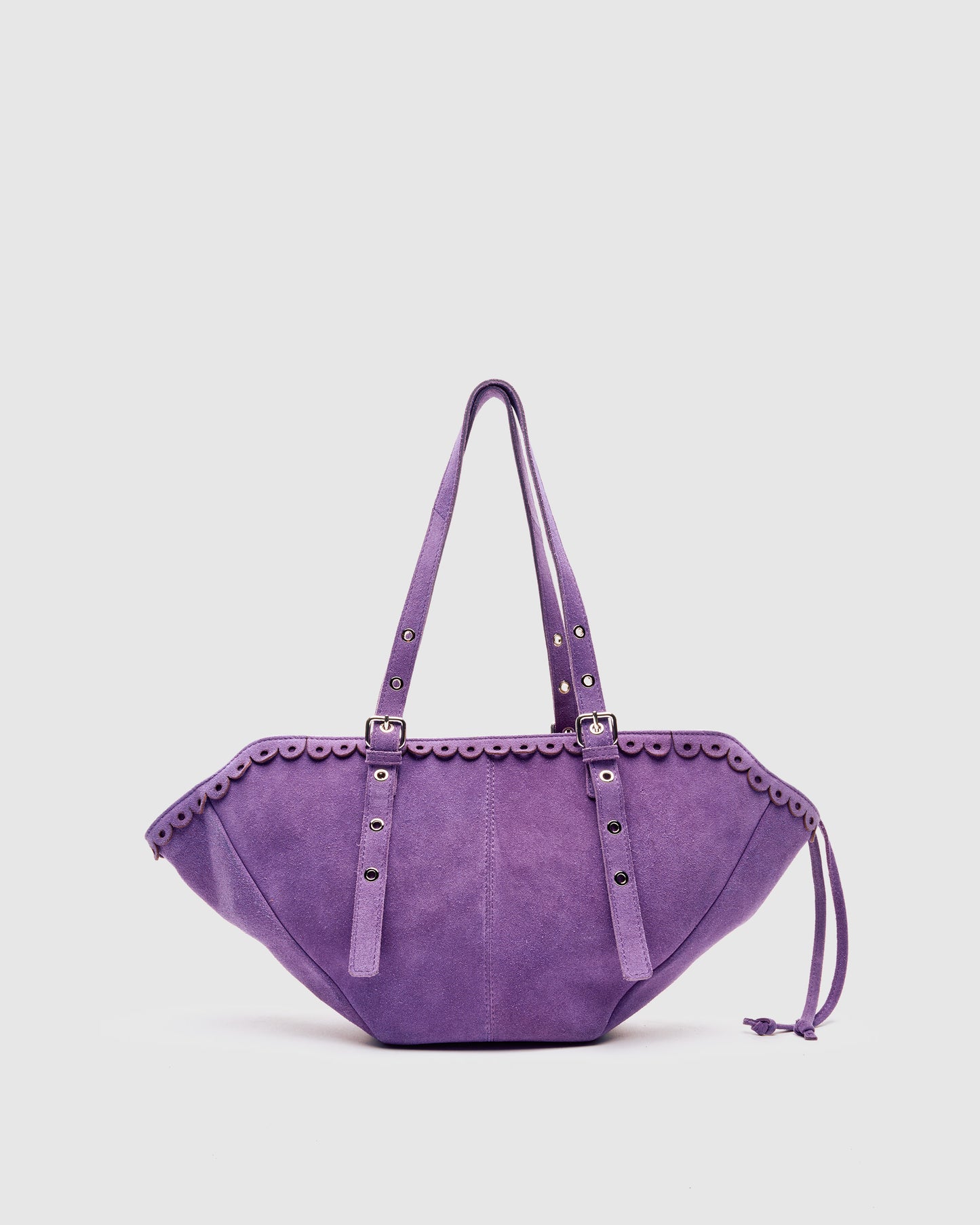 Núnoo Small Nora Scallop Suede Dark Purple Large Dark purple