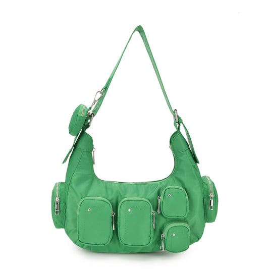 Núnoo Small Sally Pocket Recycled Nylon Green Shoulder bags Green