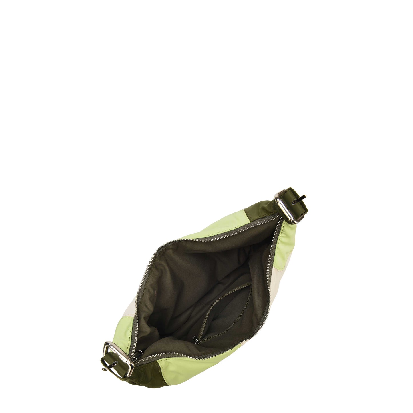 Núnoo Stella Recycled Nylon Mixed Shoulder bags Beige/Green/Dark Green