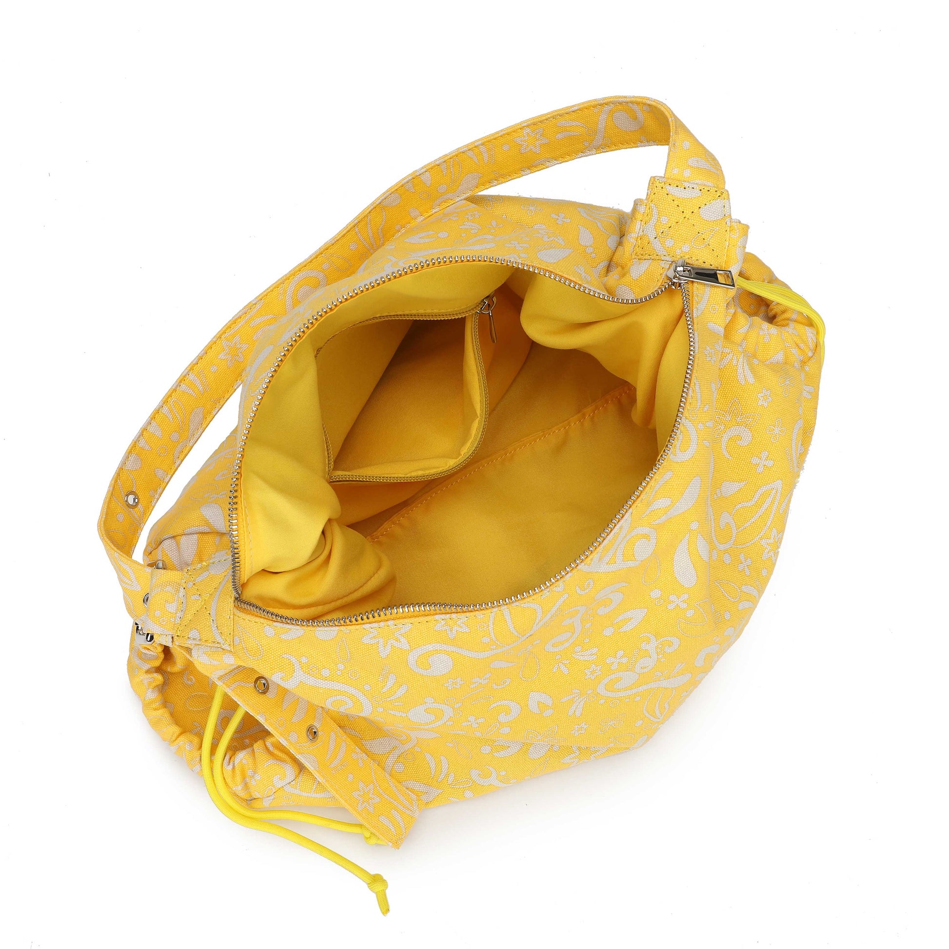 Núnoo Stella String Organic Canvas Yellow w. Print Shoulder bags Yellow