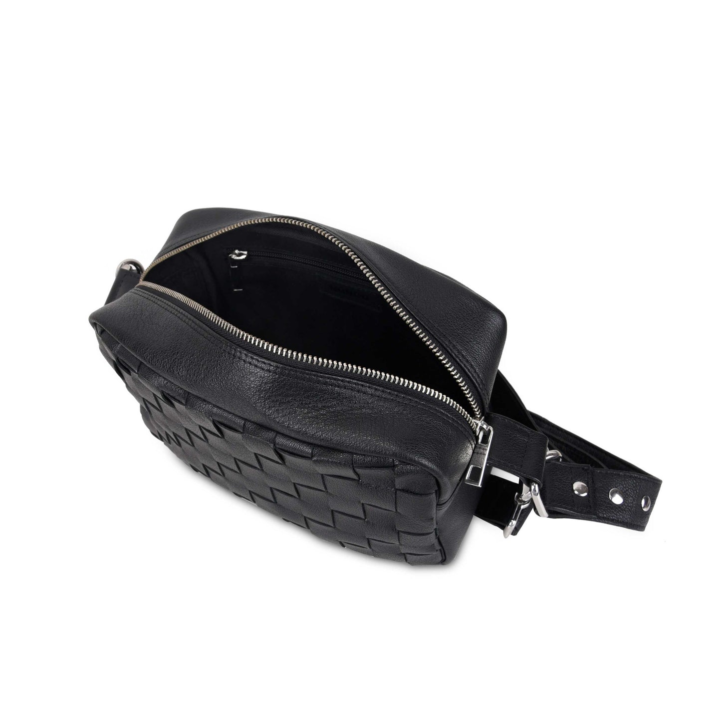 Núnoo Vilda Braided Mountain Black Crossbody Black