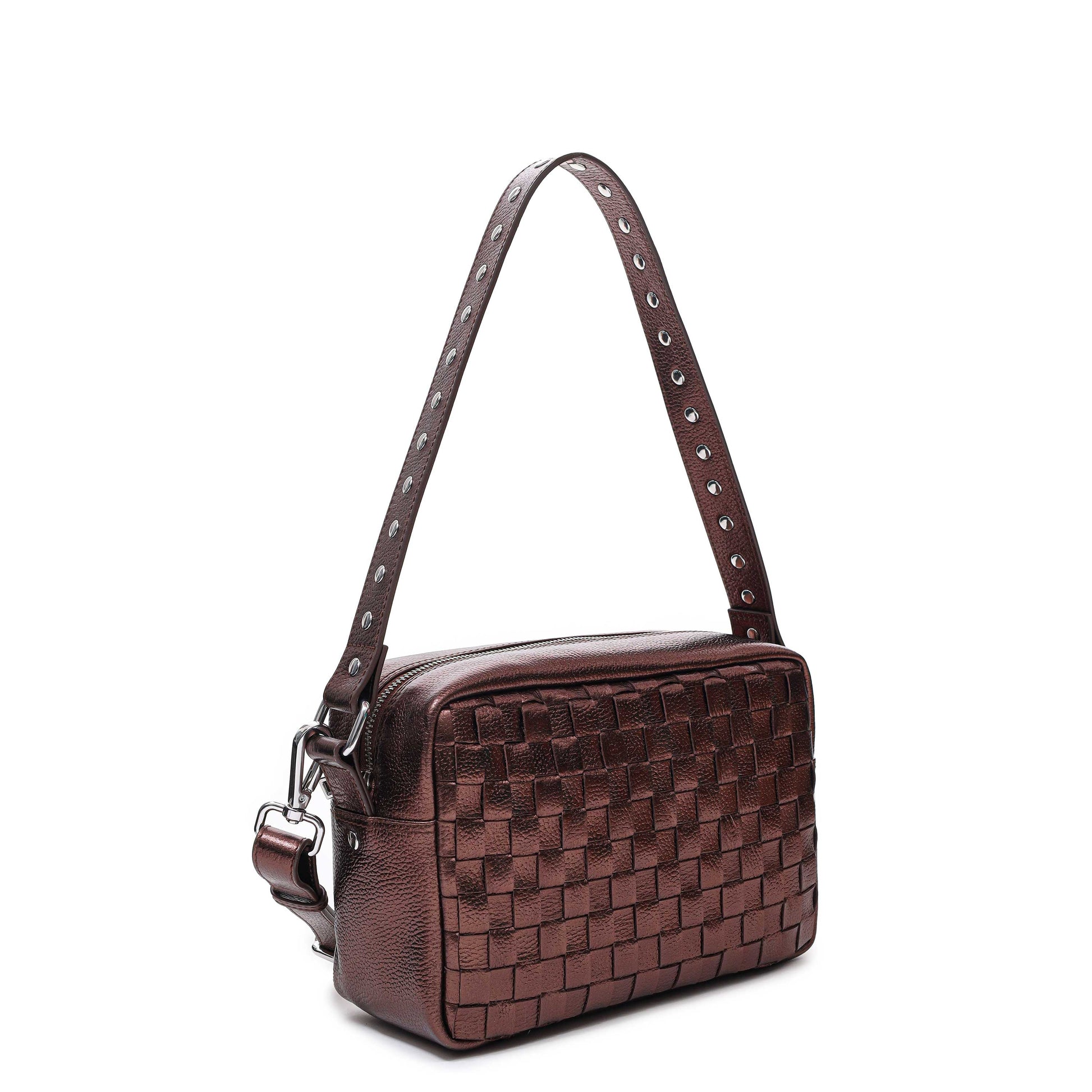 Núnoo Vilda Metallic Brown Crossbody Brown