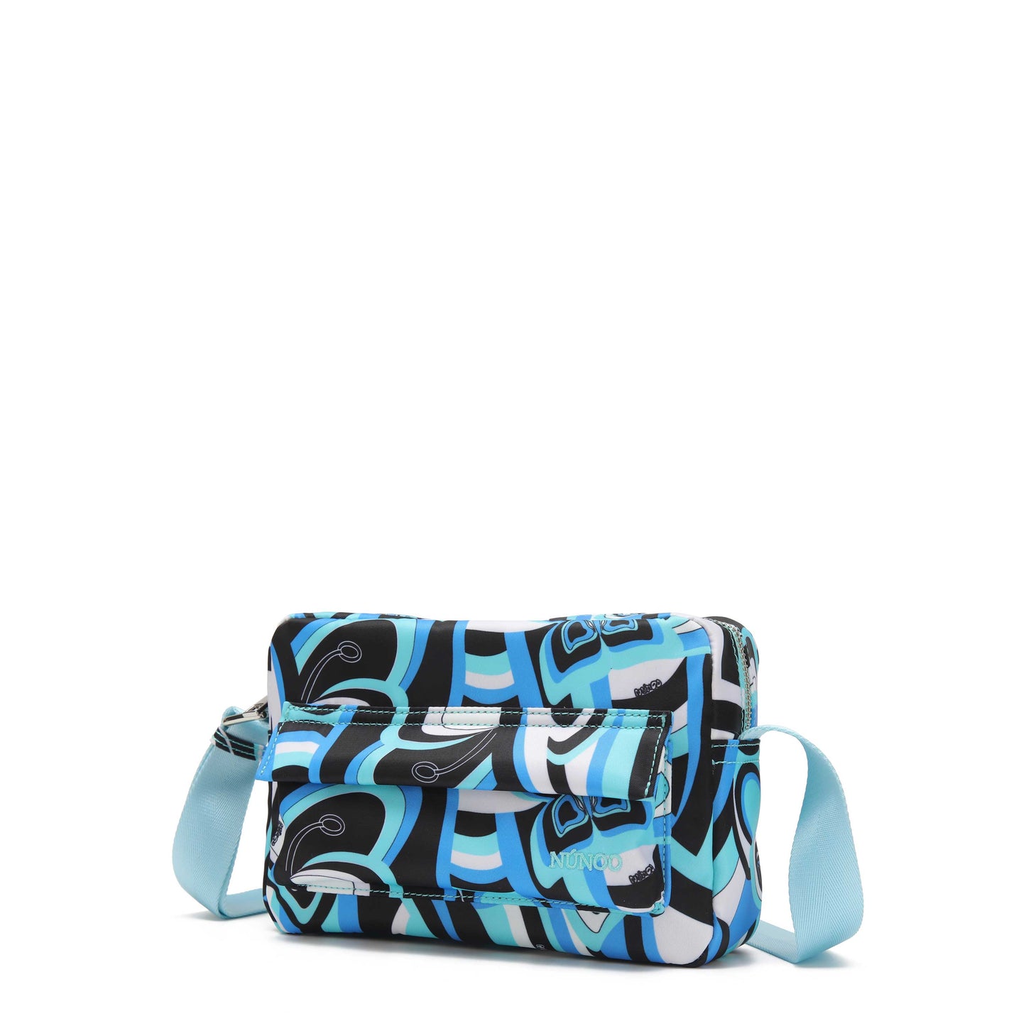 Núnoo paloma recycled nylon printed Crossbody Blue