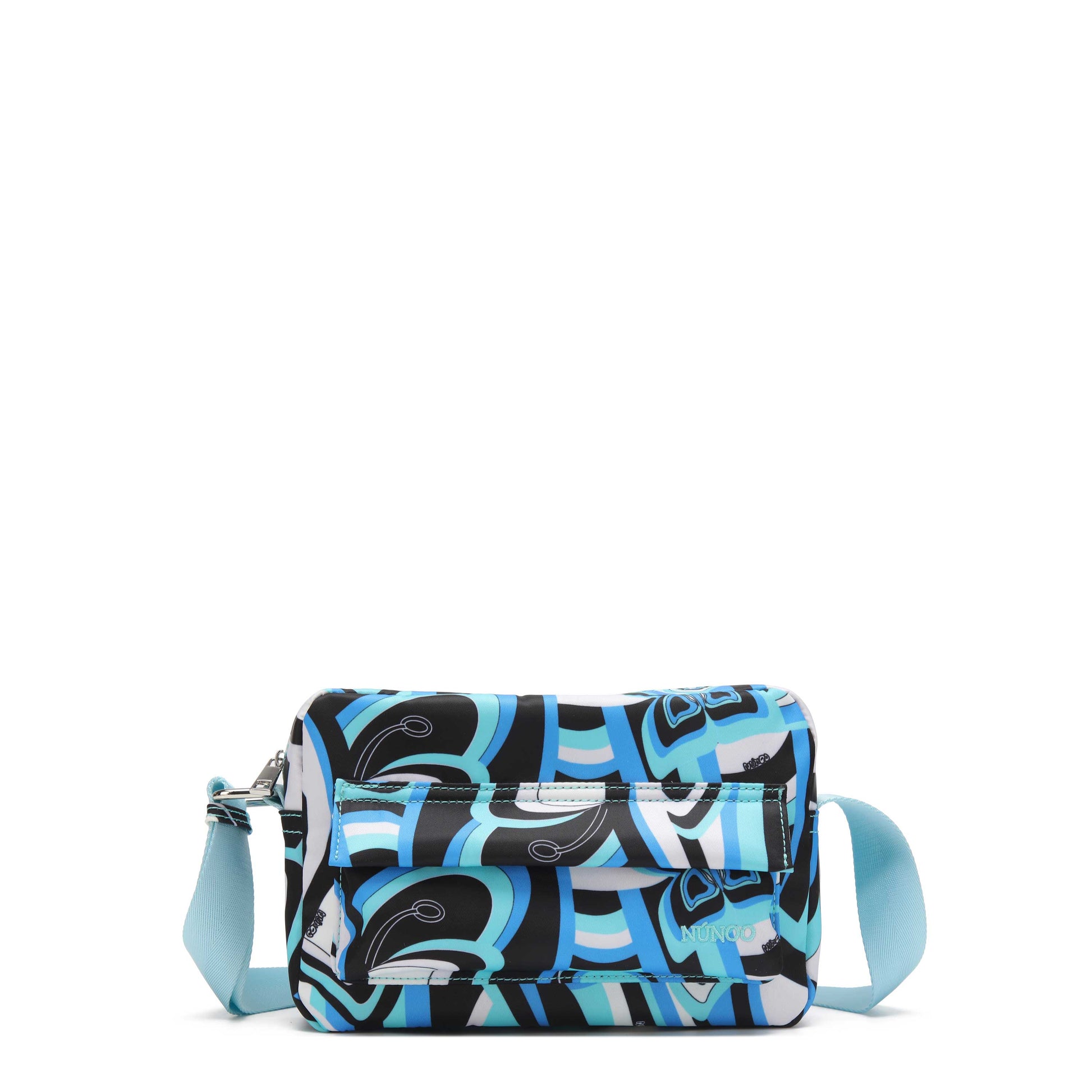 Núnoo paloma recycled nylon printed Crossbody Blue